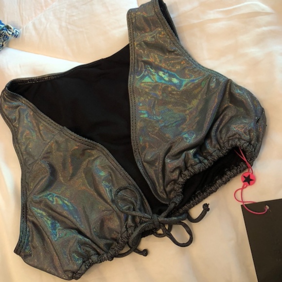 NWT!! ASOS/SOUTH BEACH Holographic Bikini Top! - Picture 2 of 6